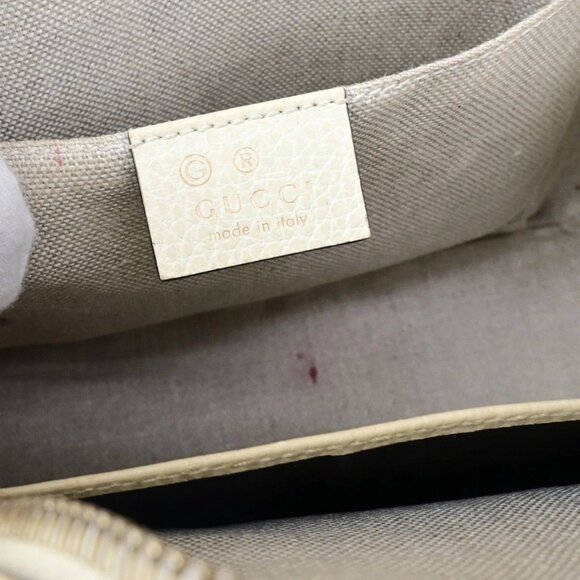 GUCCI Logo GG Pattern Mini Shoulder Bag Canvas Leather Brown White GHW - Picture 9 of 15